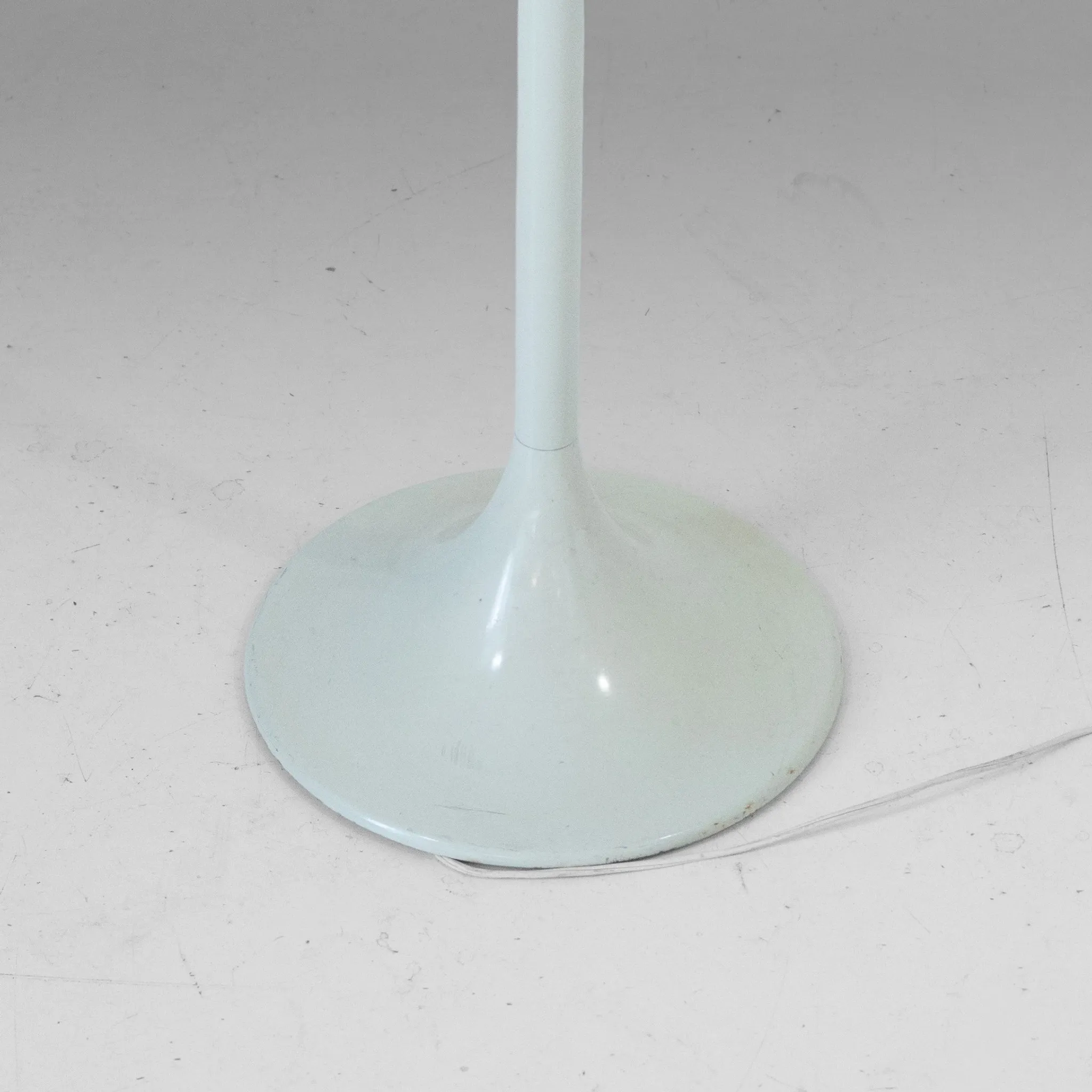 Vintage Vistosi Sytle Space Age Floor Lamp, Iron & Opaline Glass, 1970s