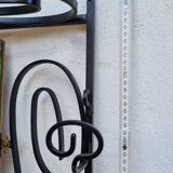 Entrance hall with black wrought iron mirror, renovated, 180 x 55 cm
