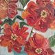 Vintage French oil painting of flowers