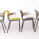 Set of 4 Vintage Armchairs 1950s Germany, Mid Century Modern Dining Chairs