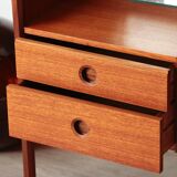 Wrighton Teak Dressing Table - Vintage 1960s - Hexagonal Base