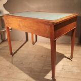 Yellow wooden writing table