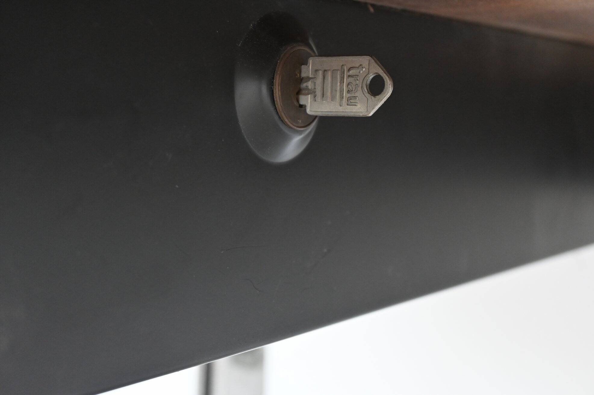 Trau Arredamenti Metallici S.P.A. large desk in rosewood Italy 1960