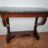 Old mahogany dining style console with a drawer