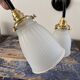 Pair of glass and ceramic wall lights