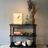 Vintage bamboo black shelf