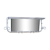Porte manteau miroir en métal aluminium vintage années 60
