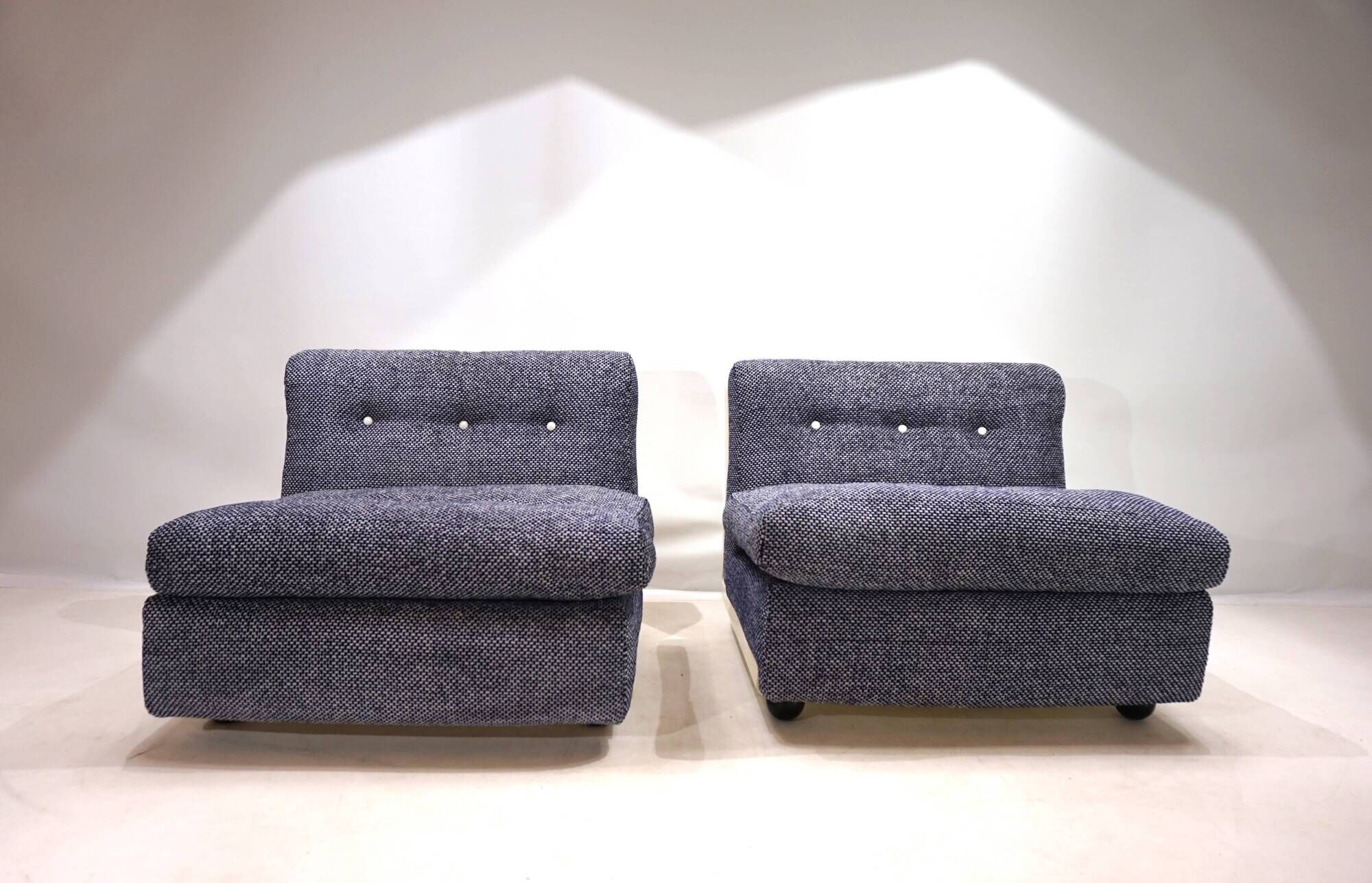 Set of 2 C&B Italia Amanta modular lounge chairs by Mario Bellini, 1970