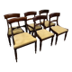 Ensemble de 6 chaises de salle à manger anciennes en acajou