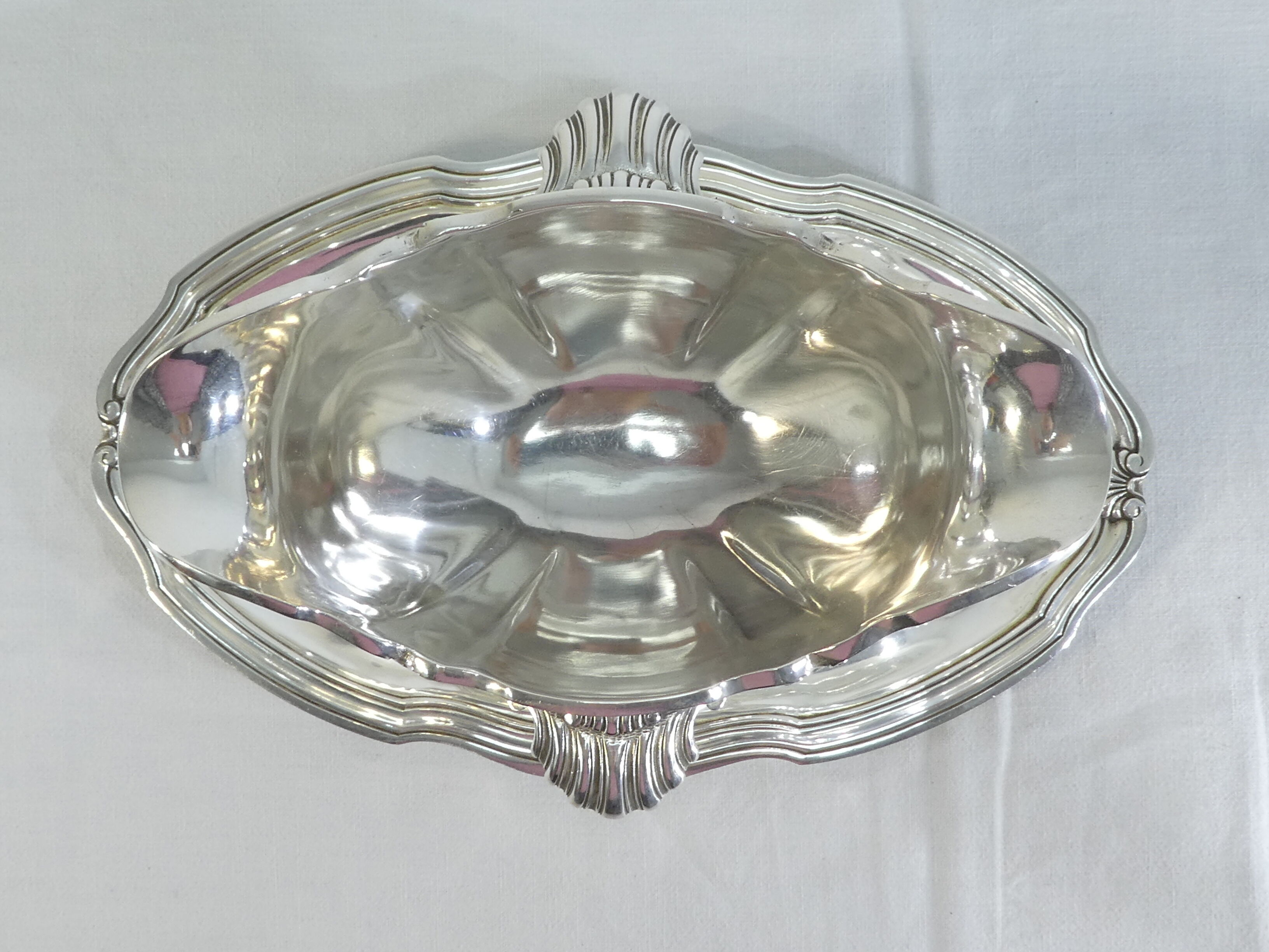 Victor Saglier gravy boat in silver metal
