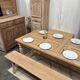 Solid oak farmhouse table