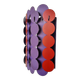 Red and purple metal strip wall lamp by Doria Leuchten, Germany 1960's/1970's