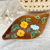 Plat vintage fleuri , coupe à fruits Sarreguemines