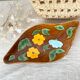 Vintage floral dish, Sarreguemines fruit bowl