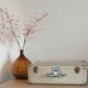 Valise en métal vintage