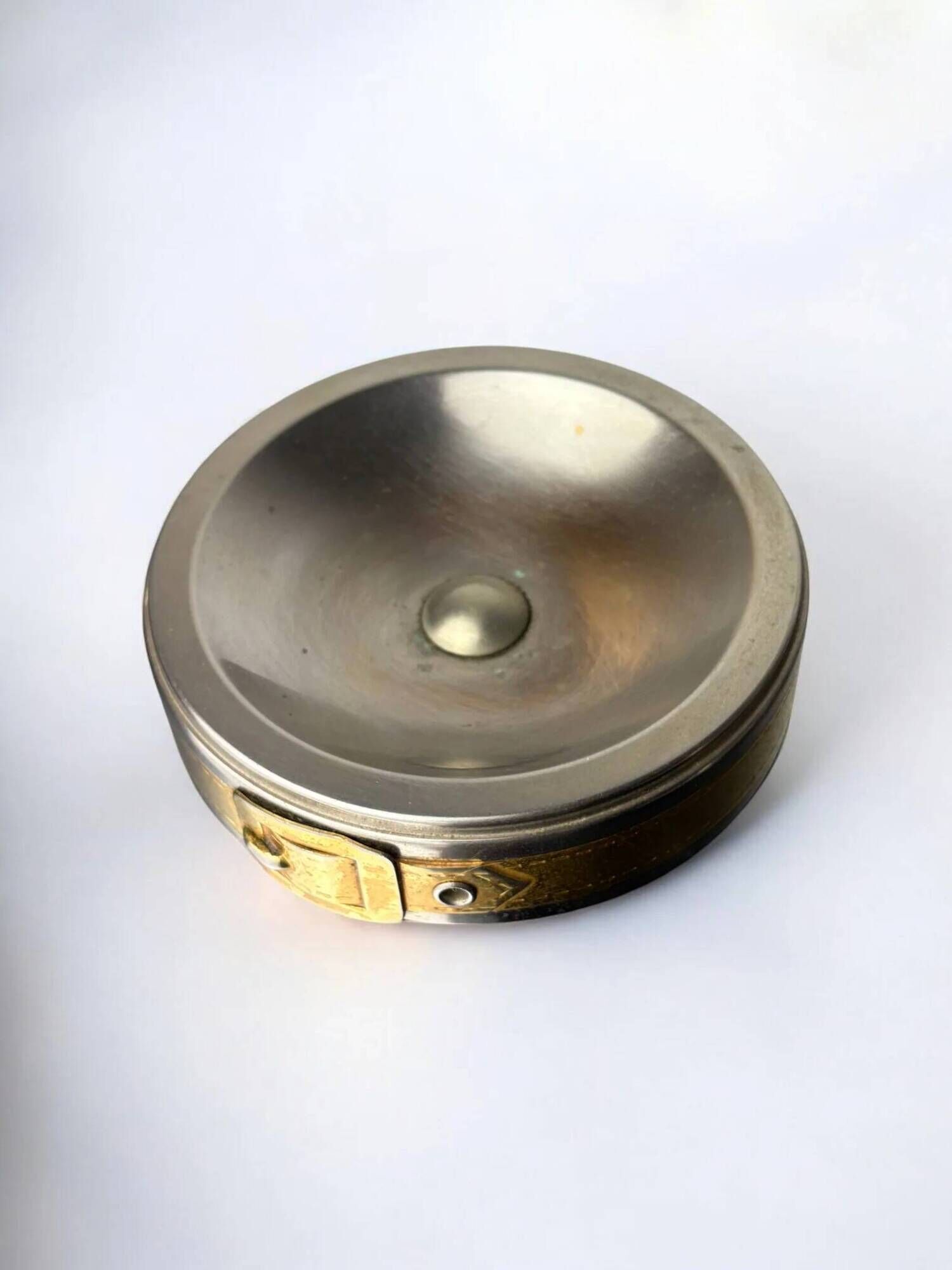 Maria Pergay's style belt buckle ashtray, France, 1970s