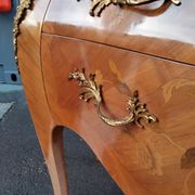 Commode ancien Louis XV marqueterie plateau marbre