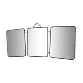 Vintage mirror triptych barber ink stain, 1950, 24 x 56 cm