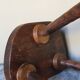 Vintage tripod stool form free feet solid wooden rockets