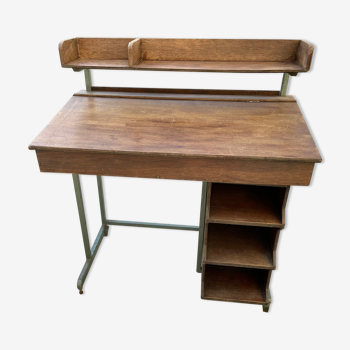 Wood and metal desk