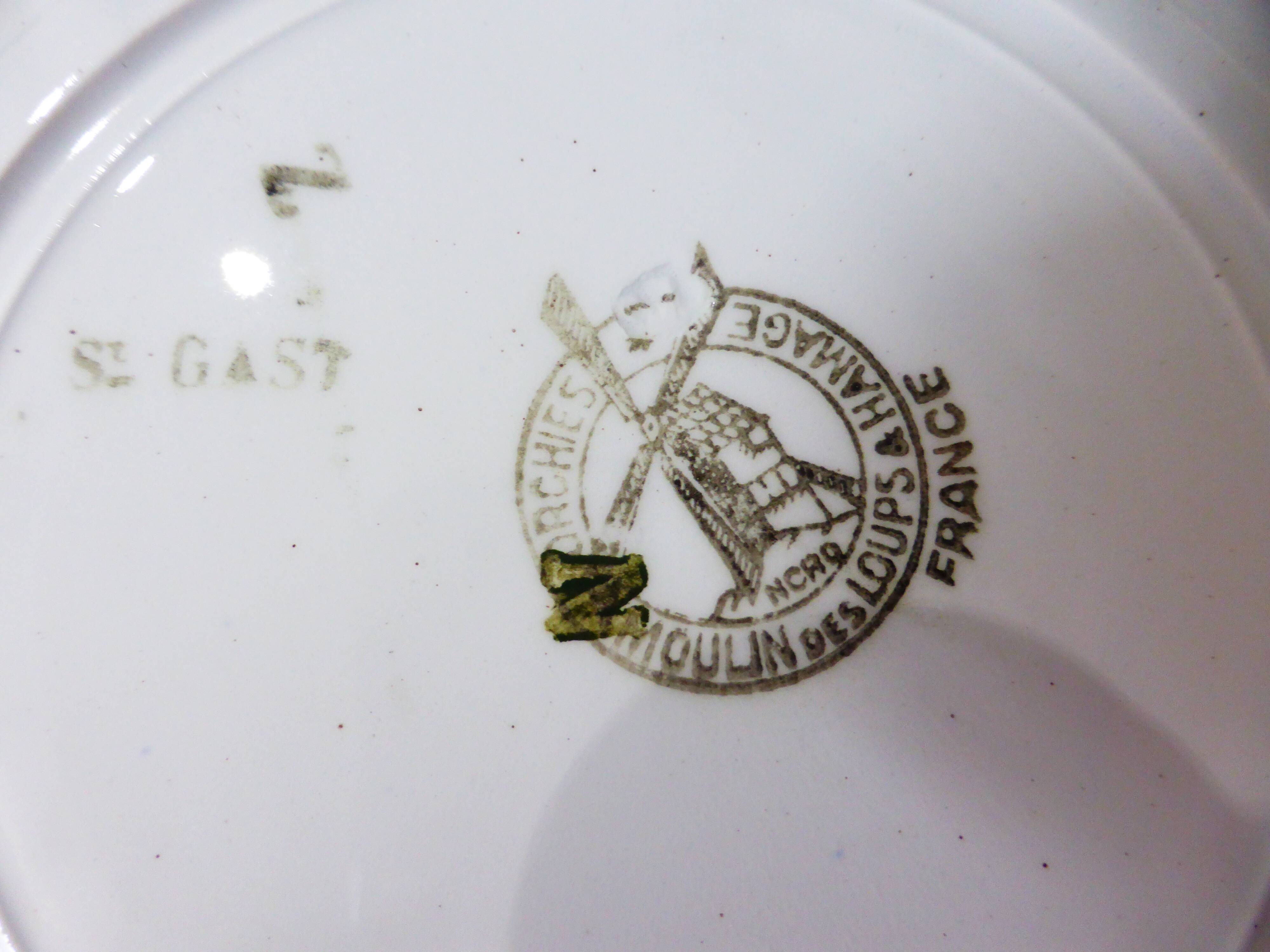 4 vintage hollow plates from the Moulin des Loups and Hamage model St Gast 220519