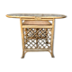 Glass and rattan dining table