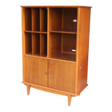 Vintage oak chest of drawers with vinyl storage, Year 1960. Ref Willy