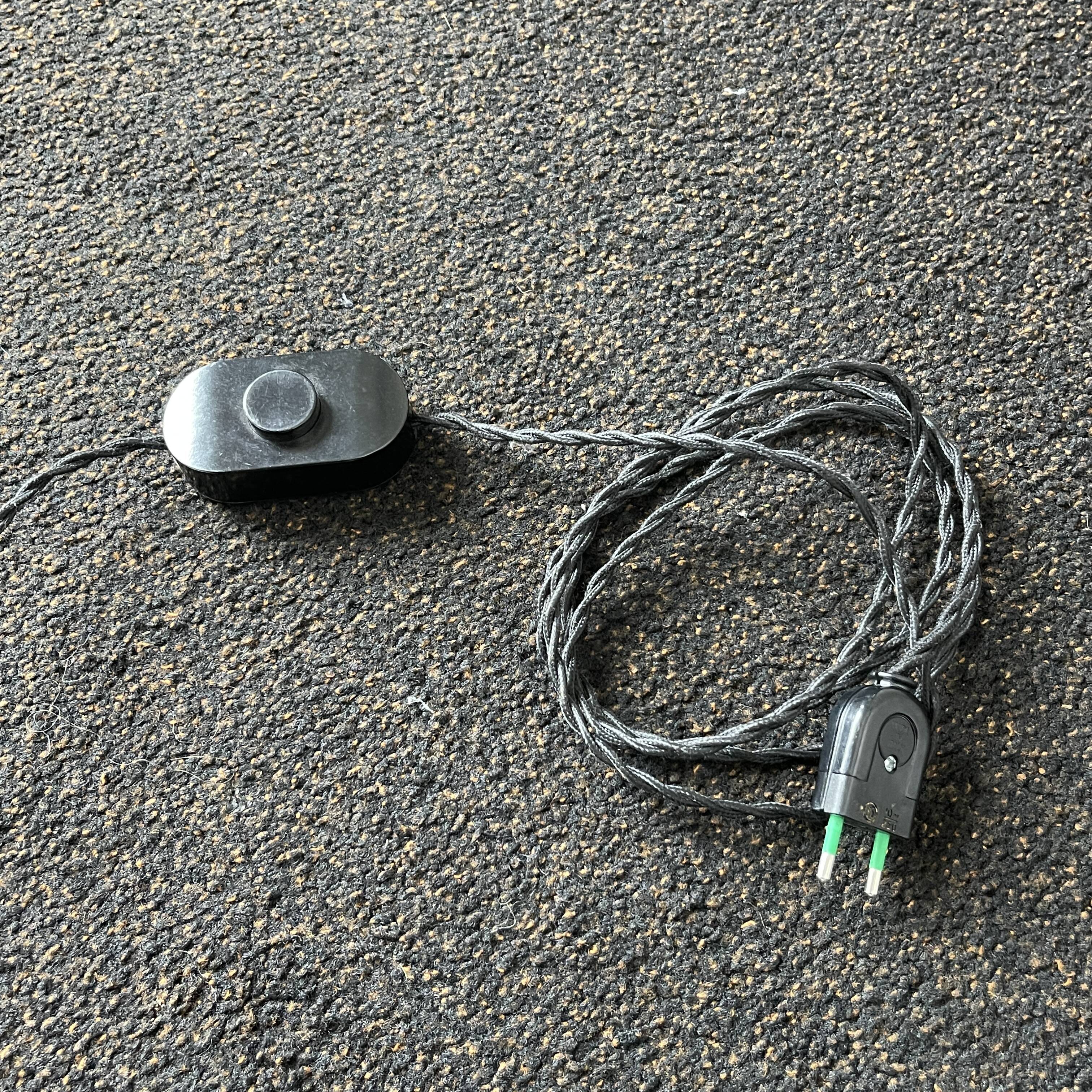 Floor lamp (lamp & table) in tubular steel, ca 1960