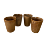 4 Digoin sandstone cup glasses