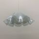 Mid-century minimalist folded glass hanging lamp, 1980’s