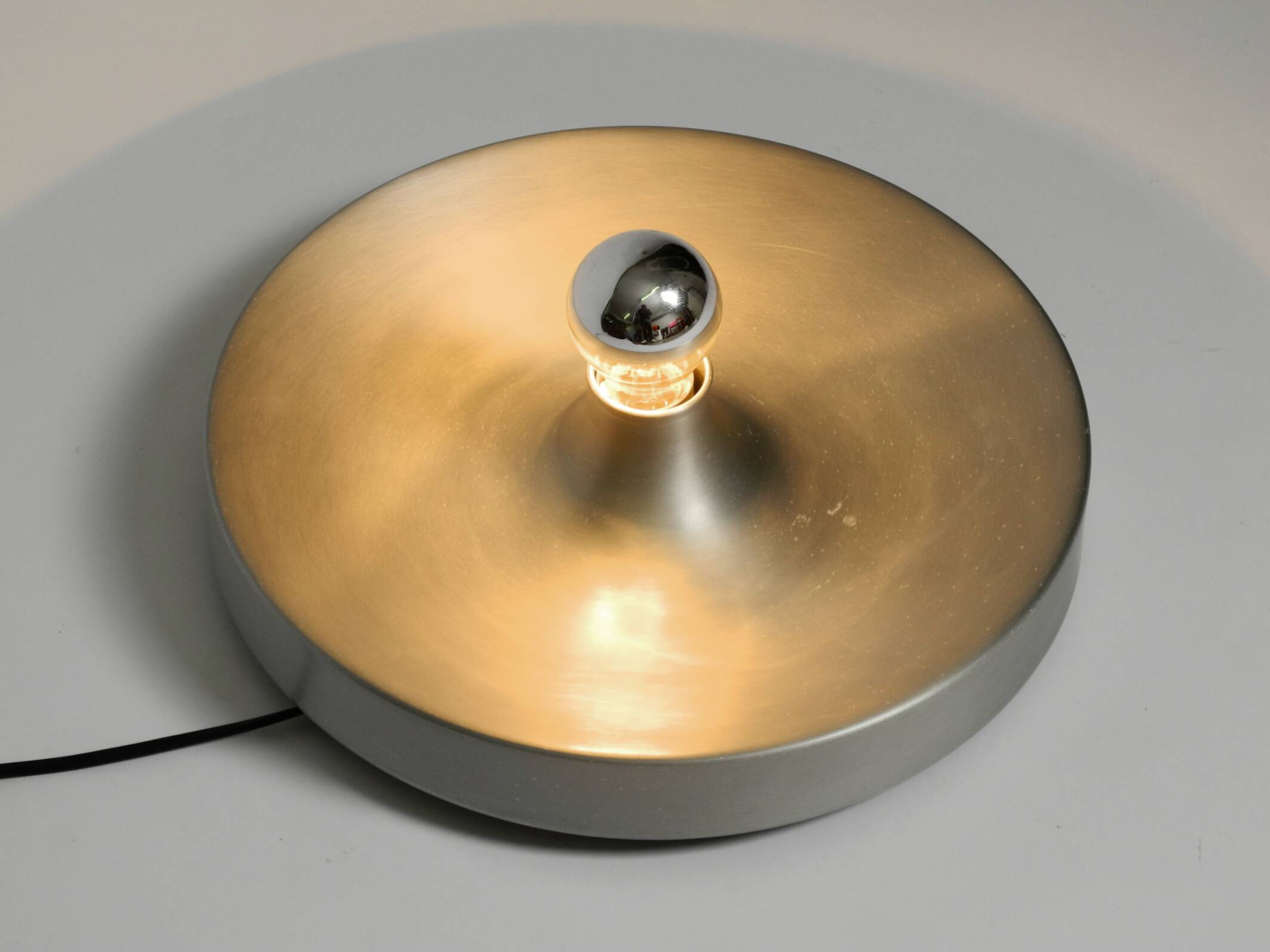 1960s round large Space Age Pop Art aluminum ceiling or wall lamp
