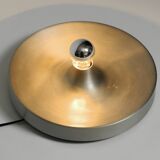 1960s round large Space Age Pop Art aluminum ceiling or wall lamp