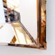 Rectangular mirror with pink parclose attributed to Jacques Adnet - circa 1940