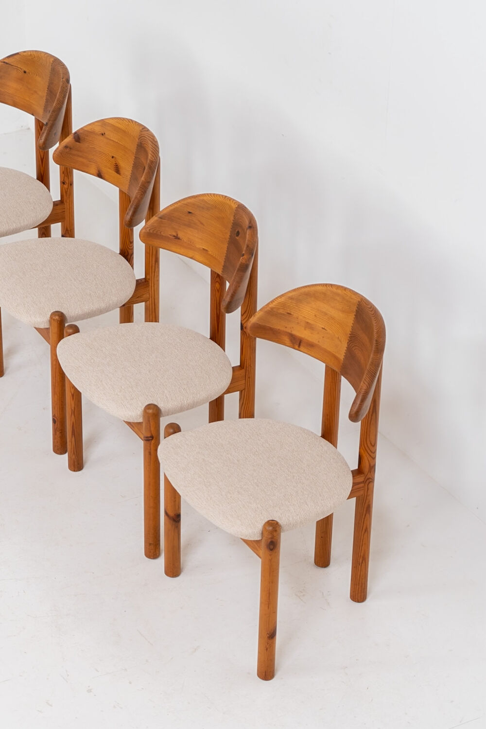 Dining set in pine with 4 chairs by Vamdrup