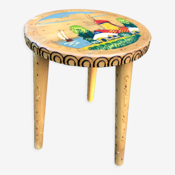 Decorated children's stool
