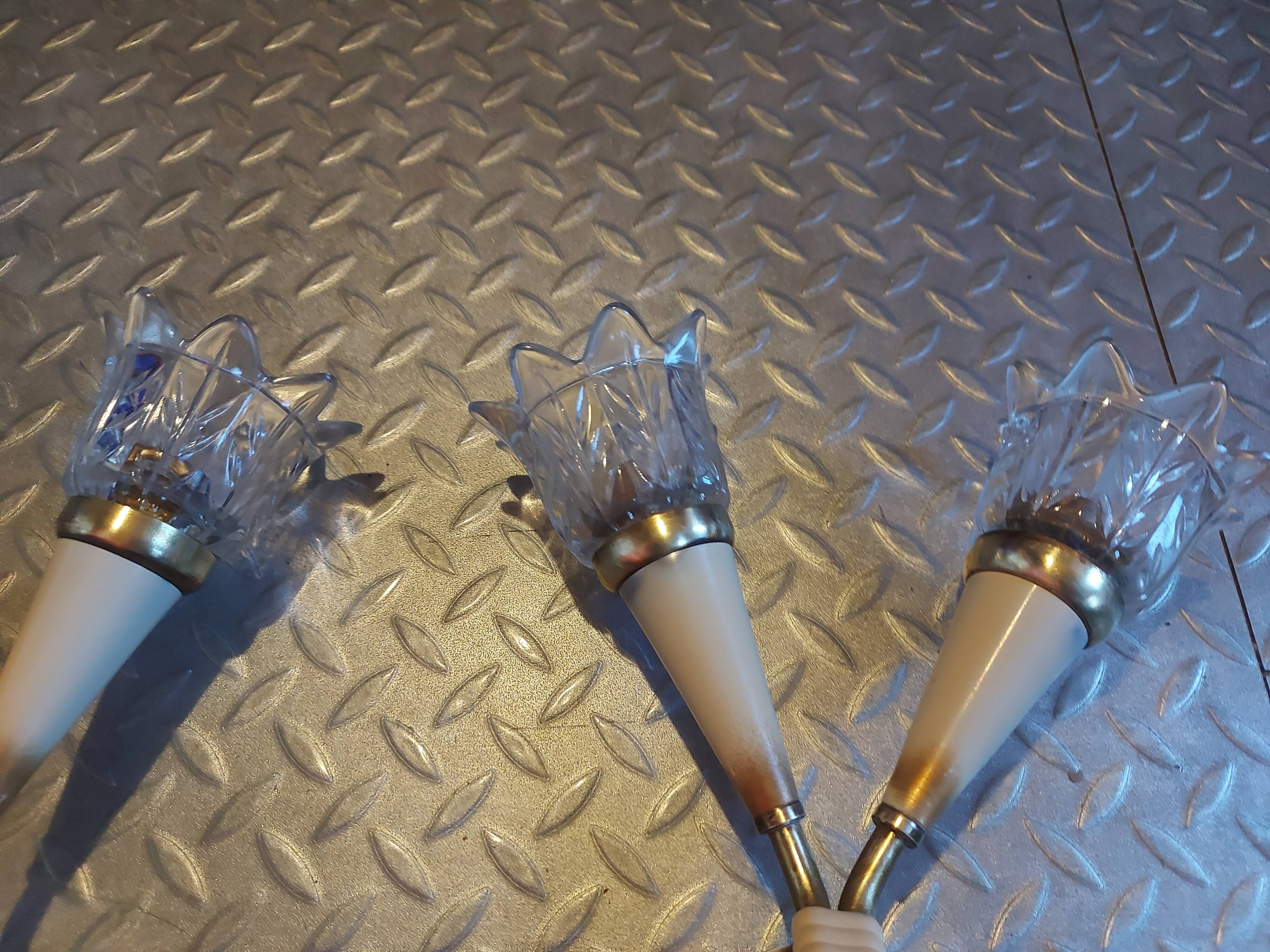 Pair of Lunel brass wall lamps