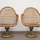 Rattan chair with swivel base