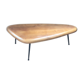 Free-form wooden coffee table