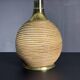 Large midcentury pencil reed rattan bamboo mushroom table lamp, 1970s
