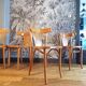 Set 4 chaises de bistrot en bois courbé