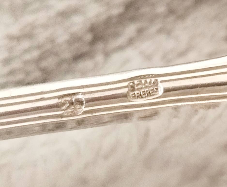 Ercuis silver sugar or ice tongs