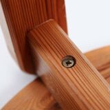 Pinewood stool, in manner of Rainer Daumiller