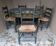 Lot d'une Table peinte avec ses 5 chaises