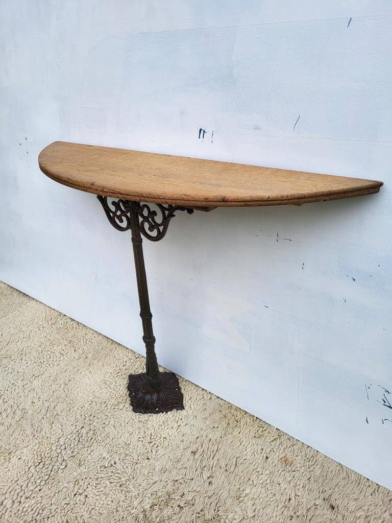 Cast iron foot console 1900 Art Nouveau