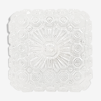22x22cm glass square ceiling lights patterned reliefs
