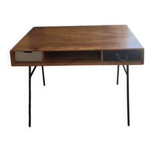 Bureau vintage en manguier - massif