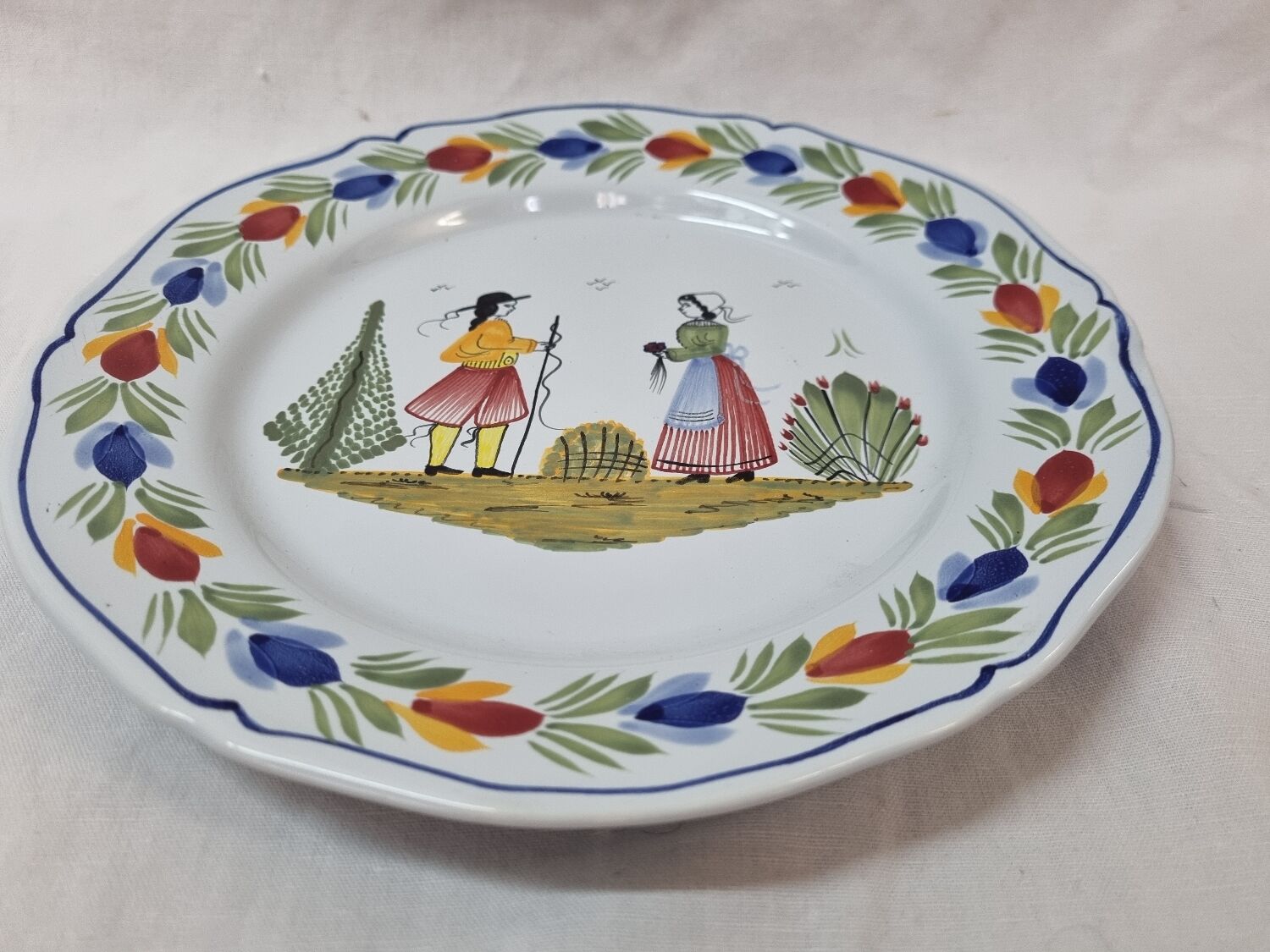 HB Henriot Quimper earthenware plate