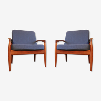 Pair of Paper Knife armchairs by Kai Kristiansen
