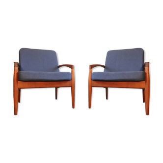 Pair of Paper Knife armchairs by Kai Kristiansen