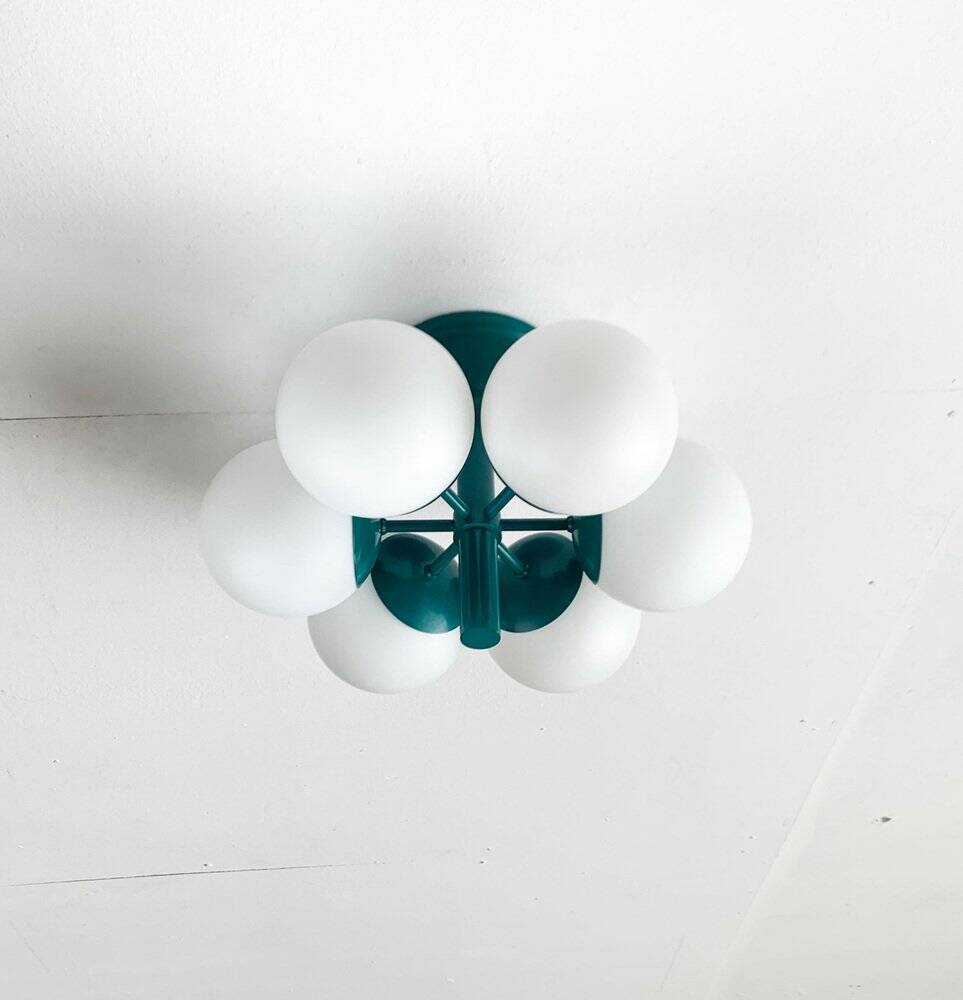 Mid-century German space-age suspension by Kaiser Leuchten, 1960s, set of 2.